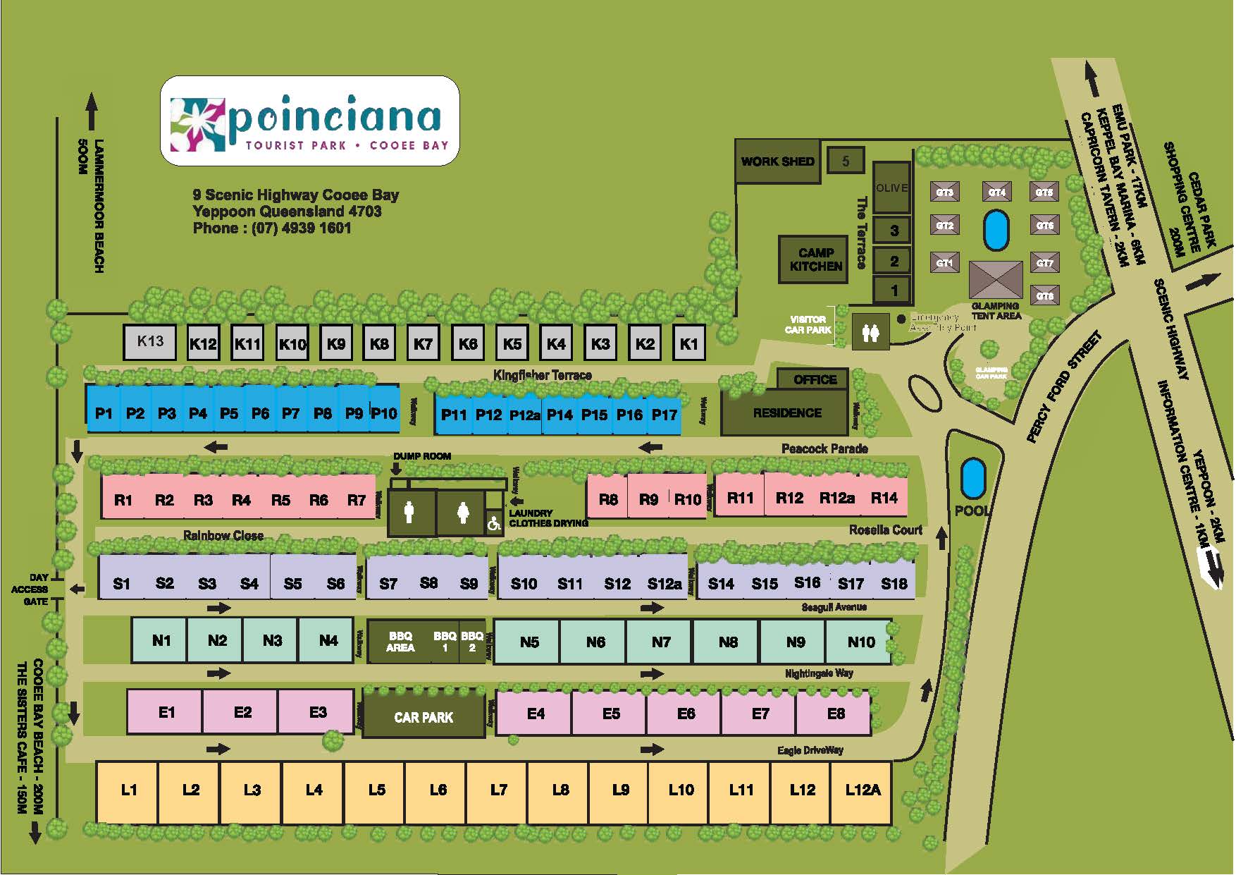 Poinciana-Tourist-Park-Cooee-Bay-Map